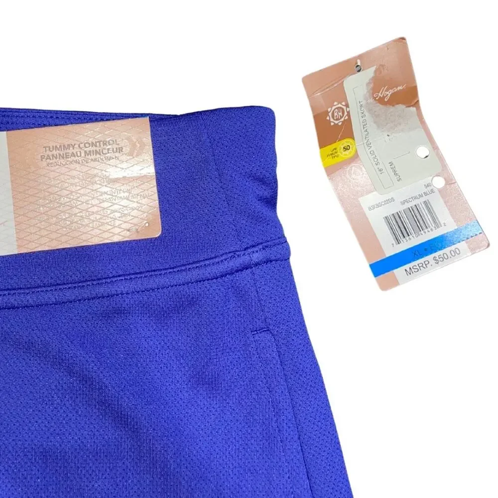 NWT Ben Hogan Gold Royal Blue Tummy Control Skort Skirt/Short XL Tennis Athletic